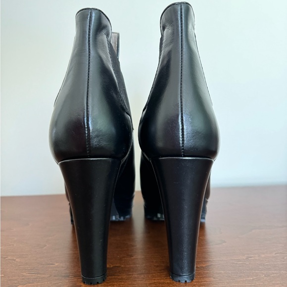 NWOB Allsaints Sarris Black Leather High Heel Booties - Picture 6 of 14